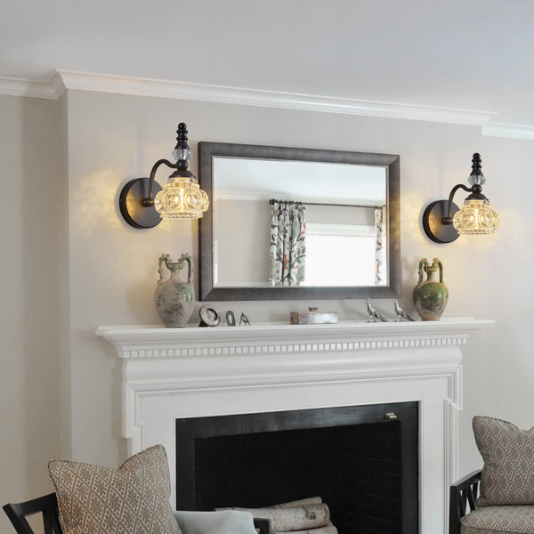 House of Hampton® Modern Crystal Bathroom Vanity Light Black Vintage ...